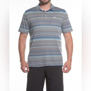 Travis Mathew Striped Golf Polo Size XL
